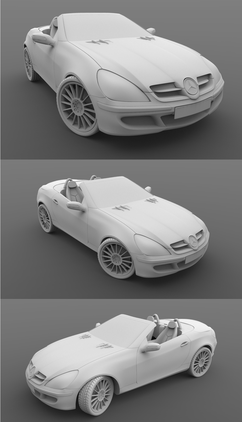 奔驰汽车3D模型素材下载 计算机软件设计中的关键资源