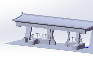 公交站三维模型设计