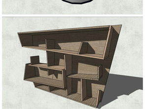 精品创意装饰架与书架 室内家具SU模型设计图助力家居空间优化